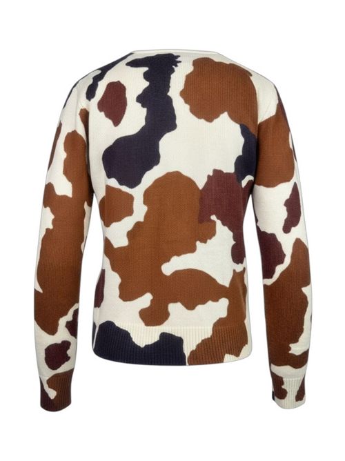 maglia donna fantasia muccata MC2 Saint Barth | NEW QUEEN PRINT- COW SKIN10